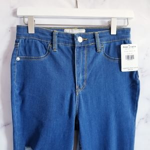 FREE PEOPLE High-Rise Skinny Distressed Jeans
